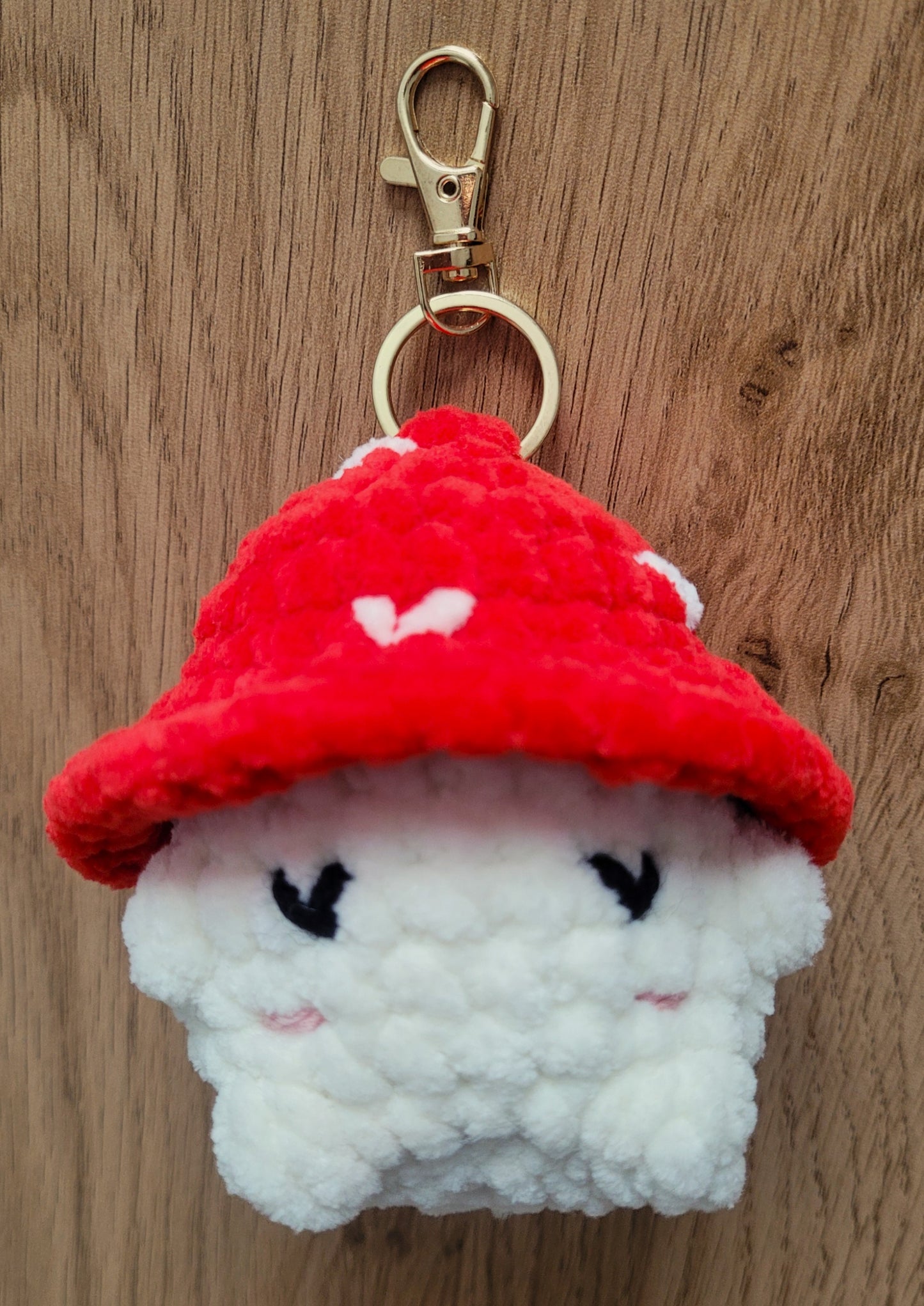 porte clé champi coeur doré