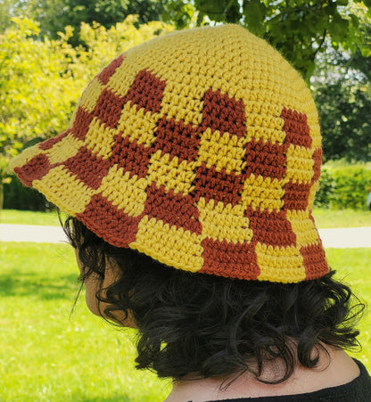 bob bicolor jaune/marron