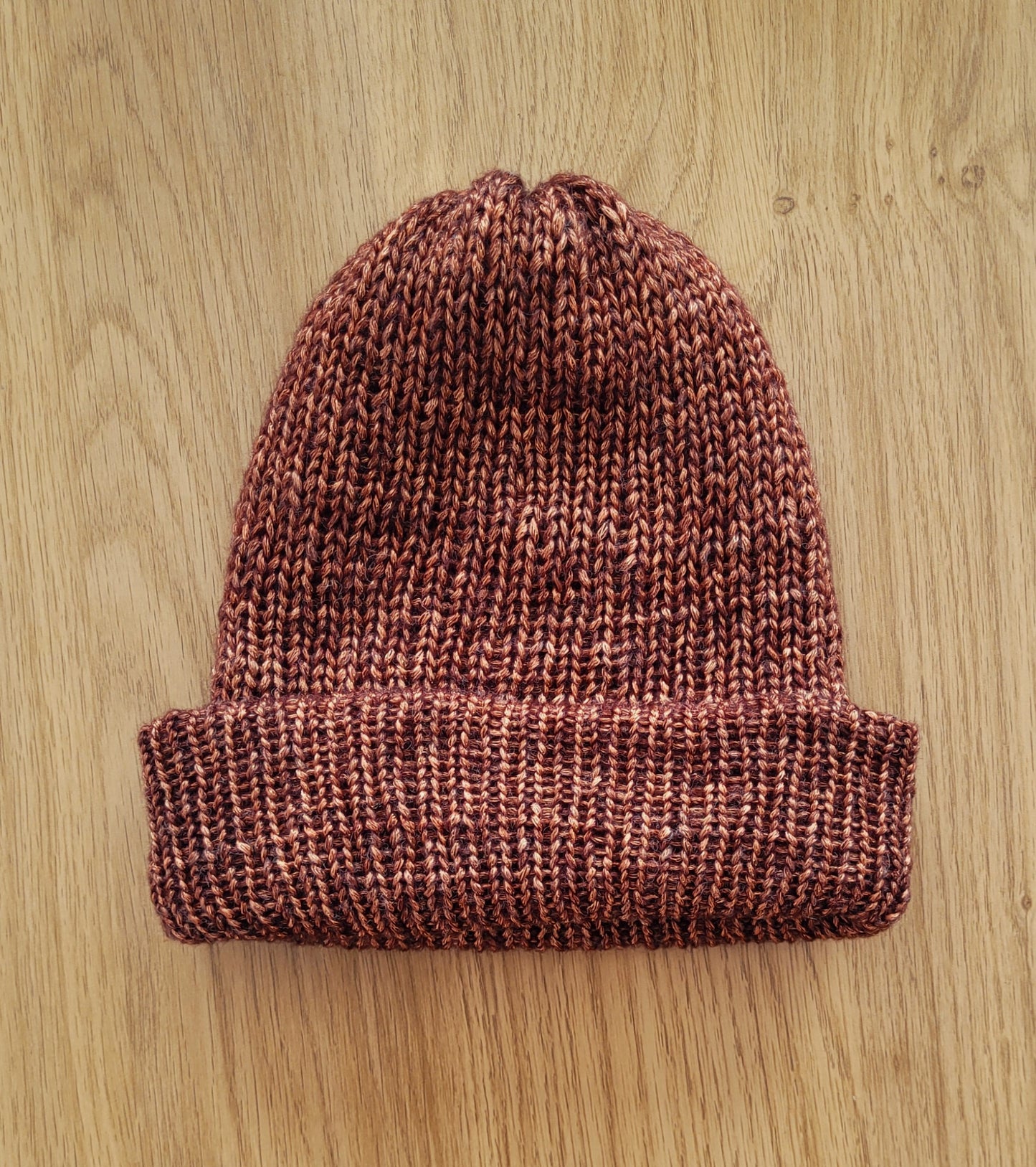 bonnet marron métallique